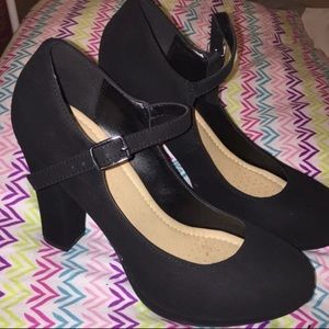 Black Strap Heels